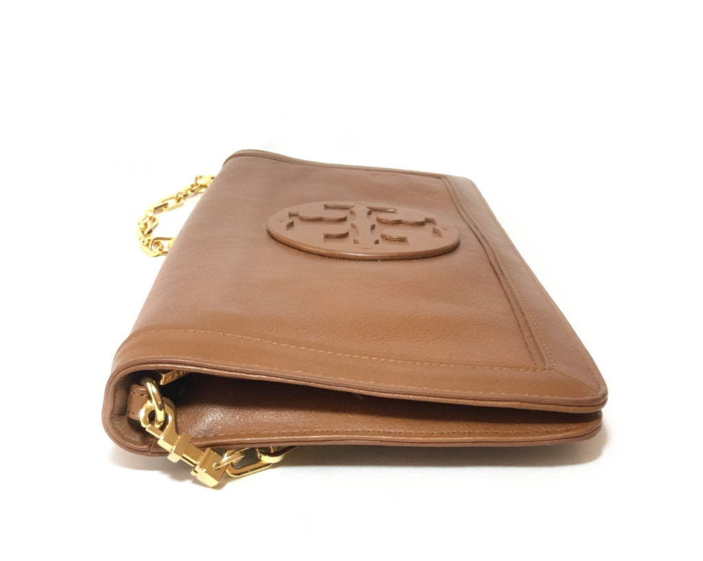 Tory Burch 'Suki Reva' Tan Leather Clutch | Pre Loved |