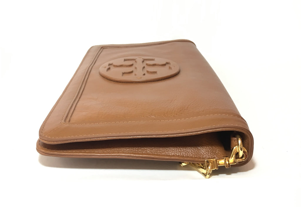 Tory Burch 'Suki Reva' Tan Leather Clutch | Pre Loved |
