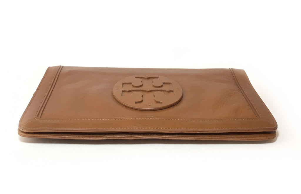 Tory Burch 'Suki Reva' Tan Leather Clutch | Pre Loved |