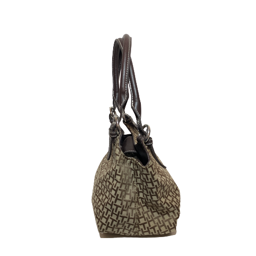 Tommy Hilfiger Brown Monogram Mini Tote | Pre Loved |