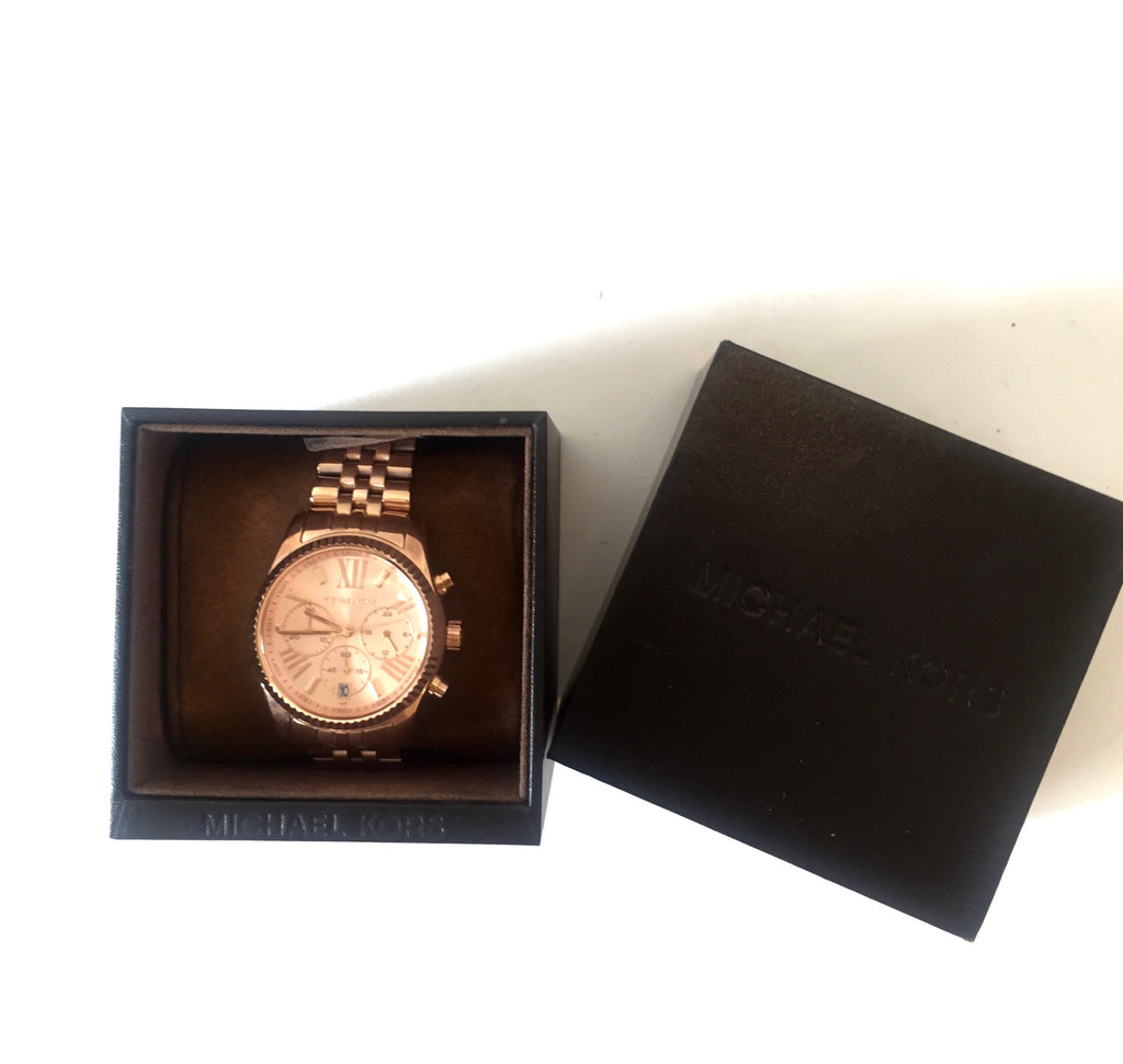 Michael Kors 'Bradshaw' Rose Gold Stainless Steel Watch | Brand New | - Secret Stash