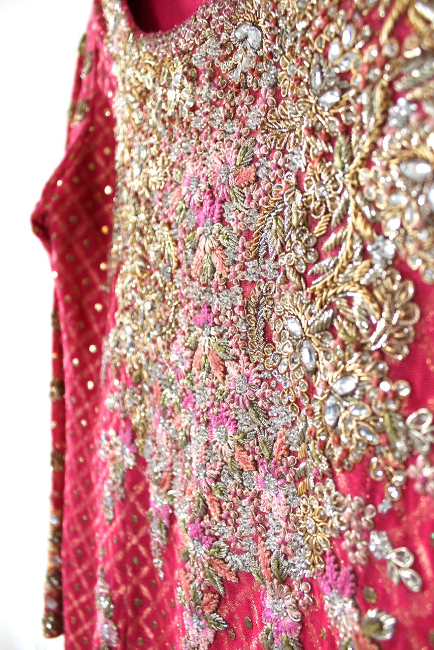 Farah Talib Aziz Pink Embroidered Kameez | Gently Used | | Secret Stash