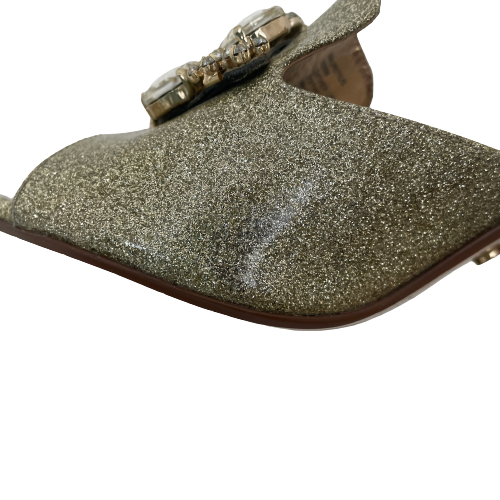 DUNE 'Mauriti' Gold Rhinestone Heels | Pre Loved |