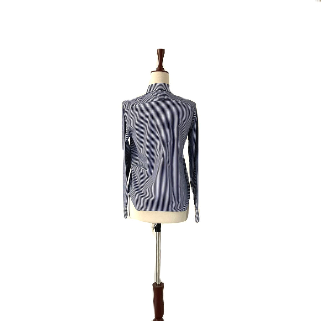 Lauren Ralph Lauren Navy & White Striped Shirt | Gently Used |