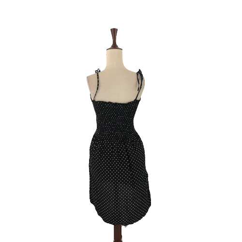 H&M Black Polka Dot Sleeveless Dress | Pre Loved |