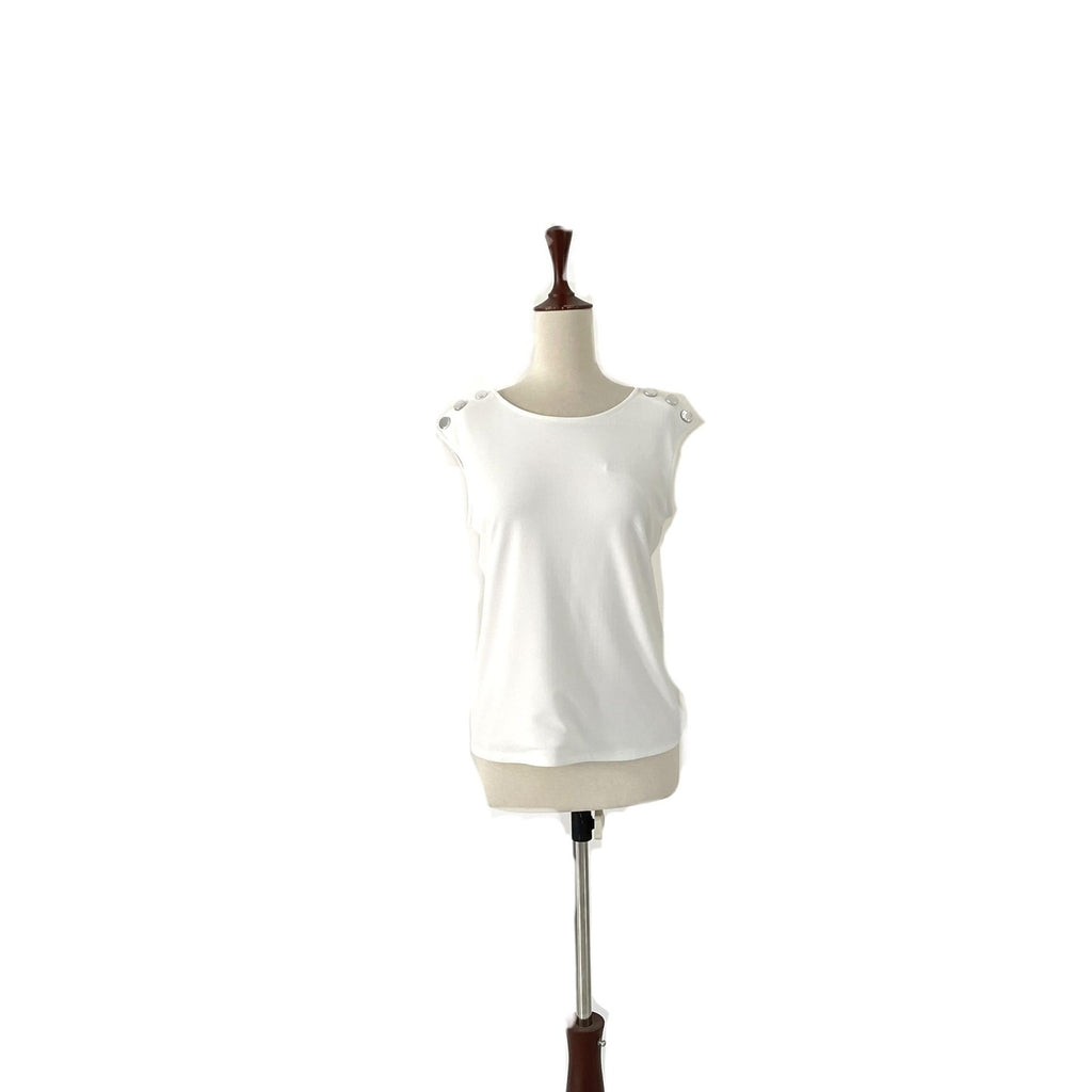 Calvin Klein White Sleeveless Top | Gently Used |