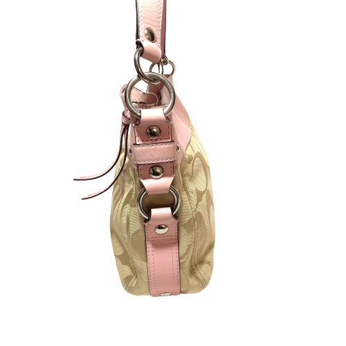 Coach Beige & Pink Monogram Shoulder Bag | Pre Loved |