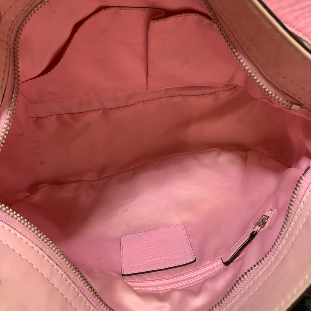 Coach Beige & Pink Monogram Shoulder Bag | Pre Loved |