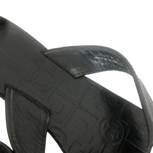 Tory Burch Black Patent 'Thora' Sandals | Pre Loved |