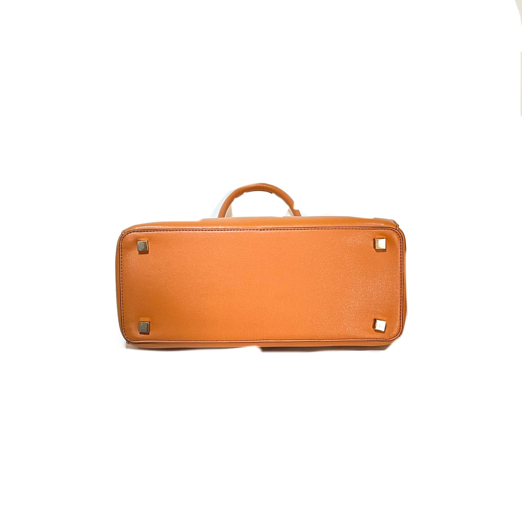 Charles & Keith Tan Leatherette Tote | Gently Used |