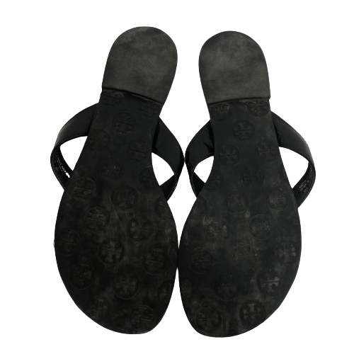 Tory Burch Black Patent 'Thora' Sandals | Pre Loved |