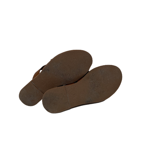 Madewell Tan Criss-cross Sandals | Pre Loved |