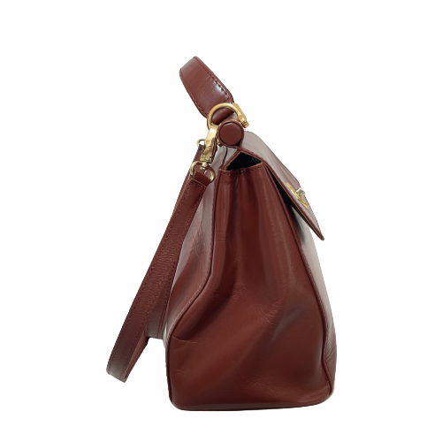Jafferjees Tan Leather Satchel | Pre Loved |