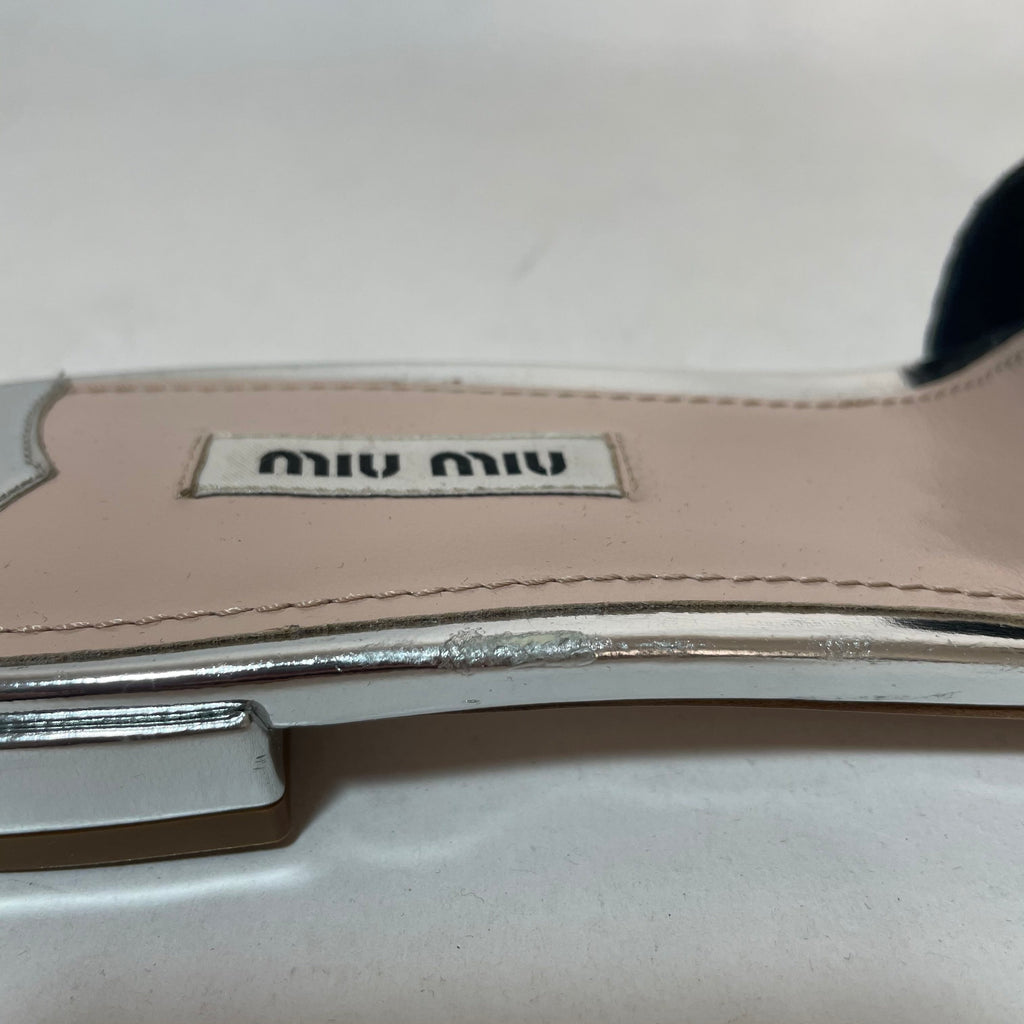 Miu Miu Black Multi-Colour Rhinestone Sandals | Like New | | Secret Stash
