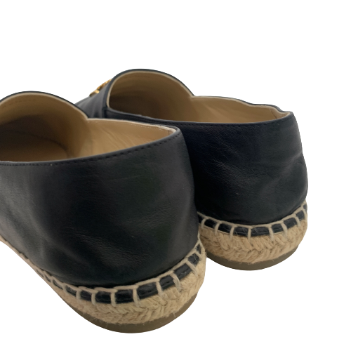 Chanel Black Leather Espadrilles | Gently Used |