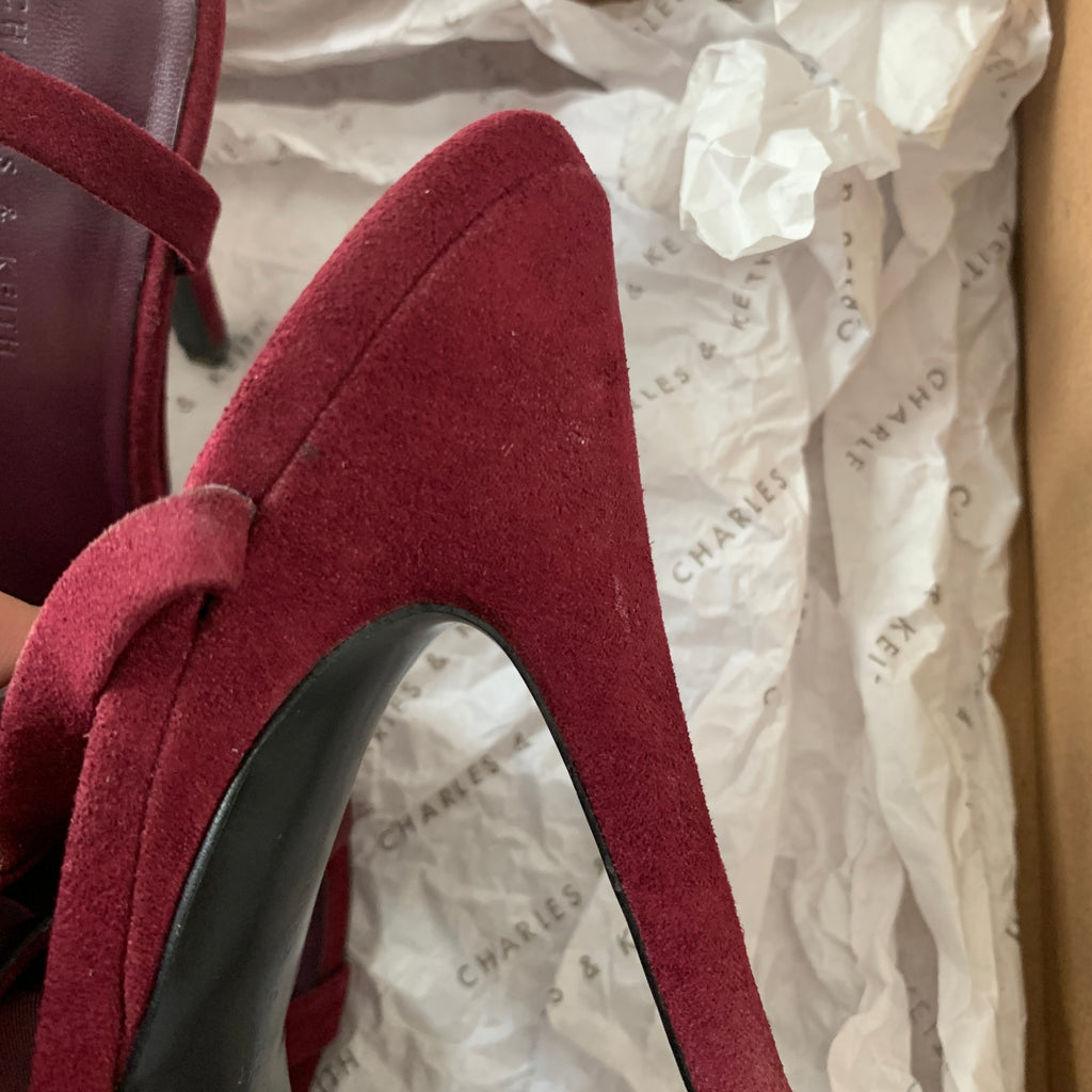 Charles & Keith Plum Bow Heels | Gently Used |