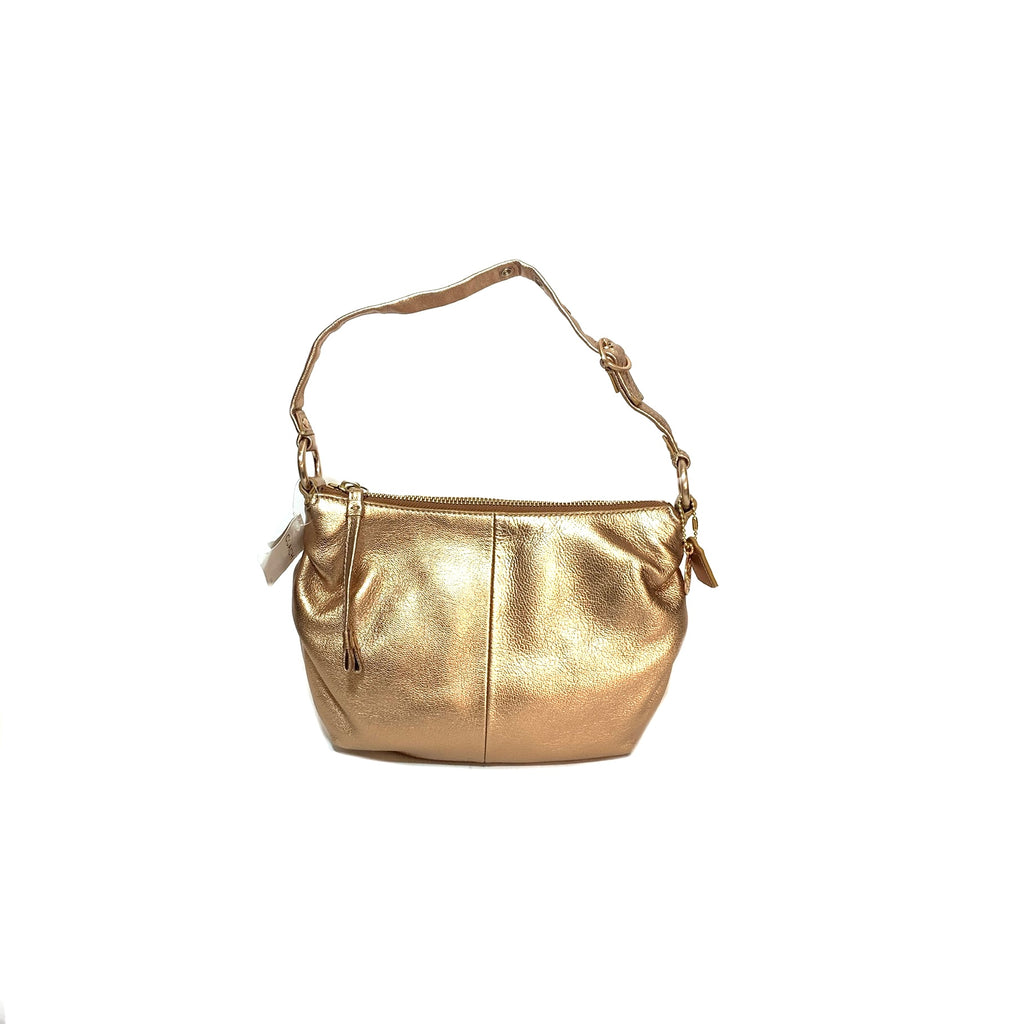 Coach Rose Gold Pebbled Leather Mini Shoulder Bag | Brand New |