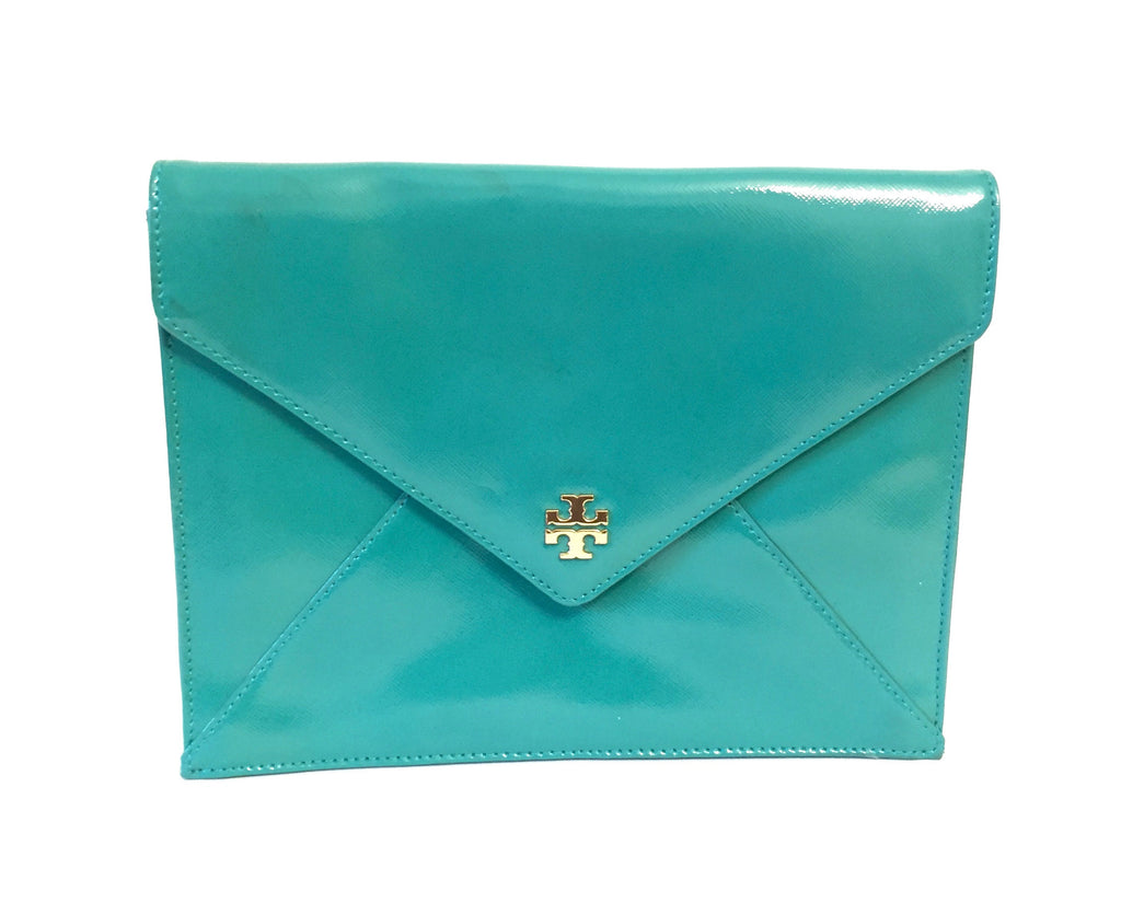 Tory Burch 'Robinson' Patent Leather Envelope Clutch | Gently Used | - Secret Stash