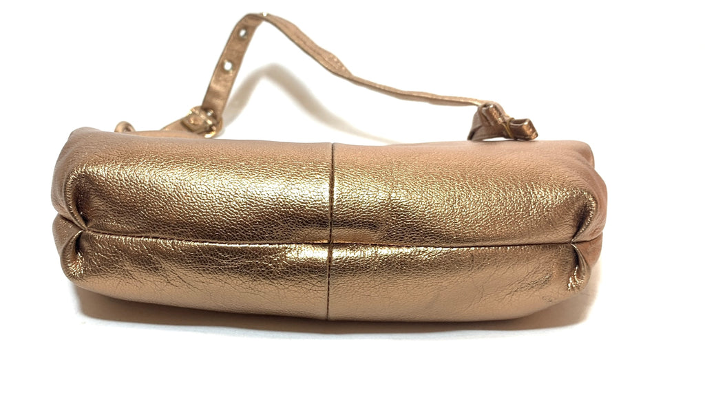 Coach Rose Gold Pebbled Leather Mini Shoulder Bag | Brand New |