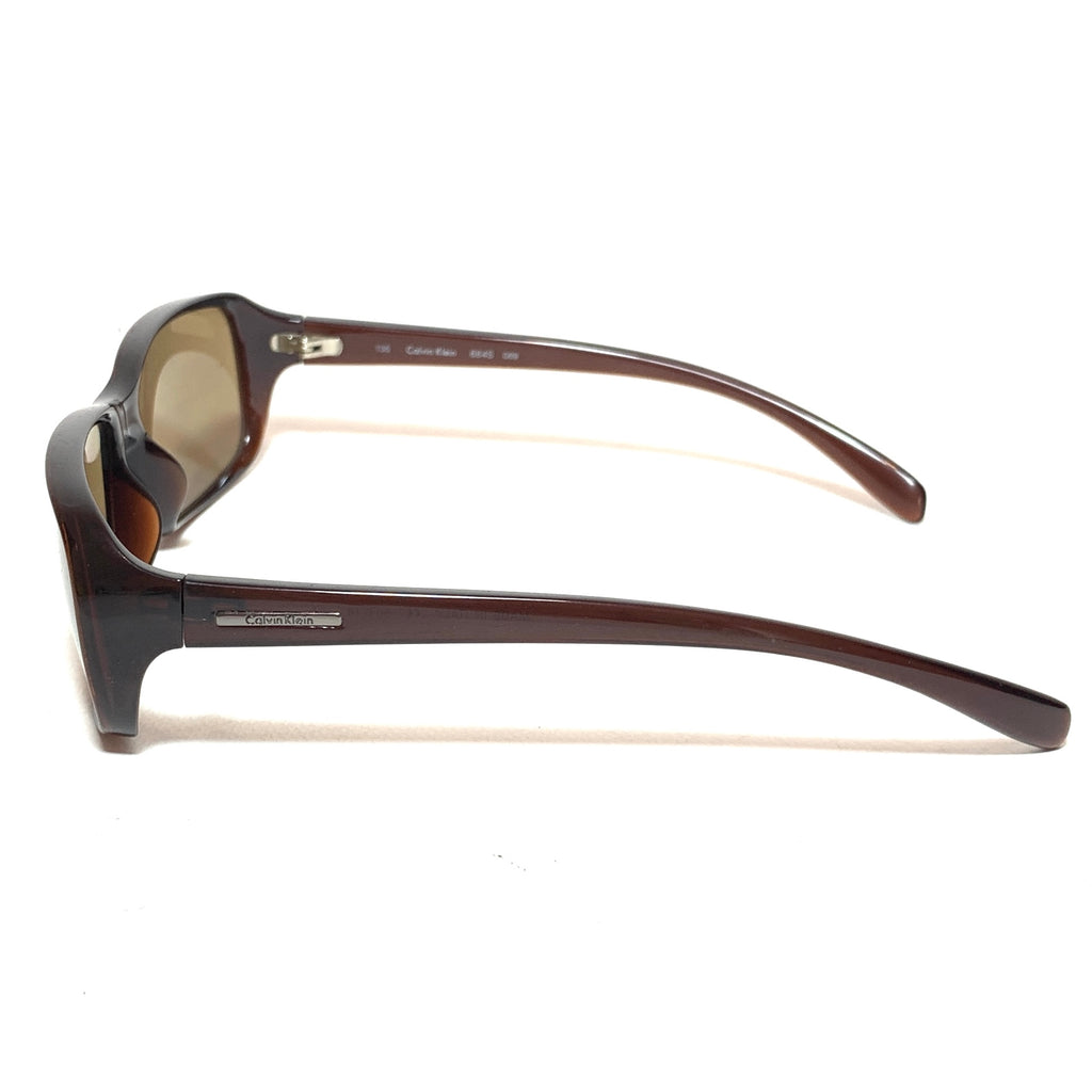 Calvin Klein 664S Brown Rectangular Unisex Sunglasses | Brand New |