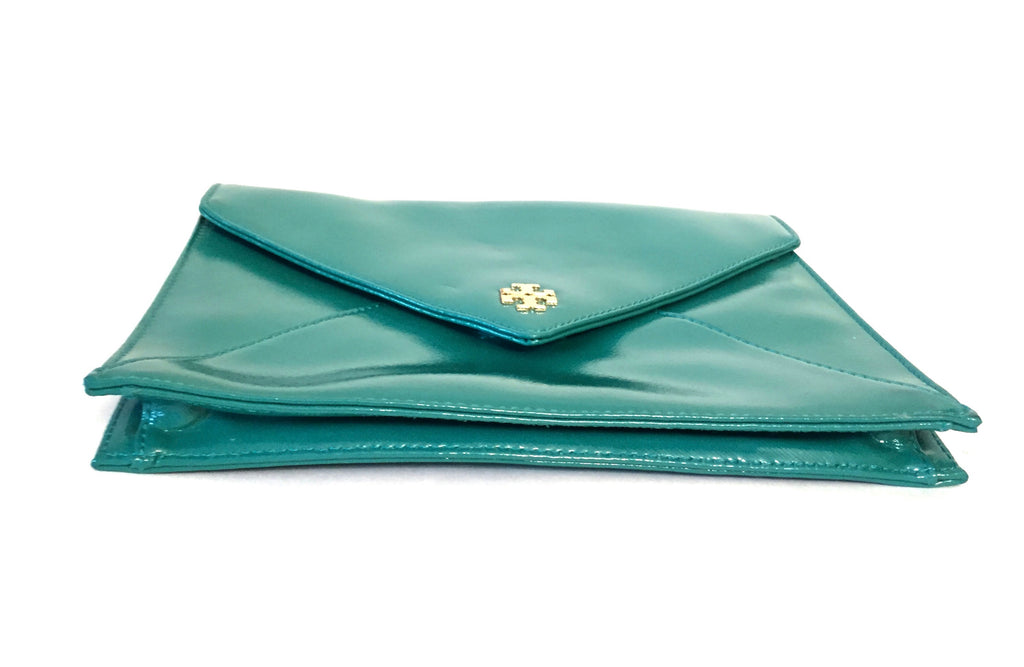 Tory Burch 'Robinson' Patent Leather Envelope Clutch | Gently Used | - Secret Stash