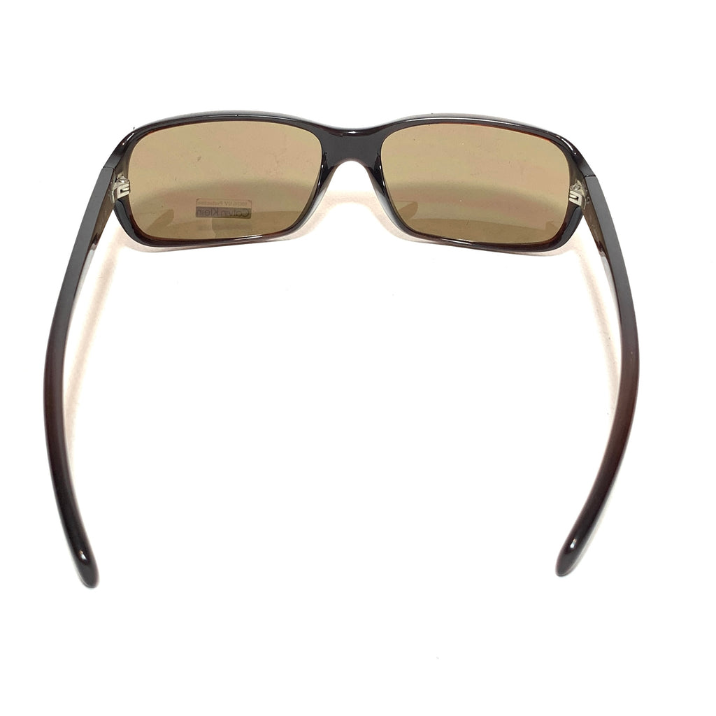 Calvin Klein 664S Brown Rectangular Unisex Sunglasses | Brand New |