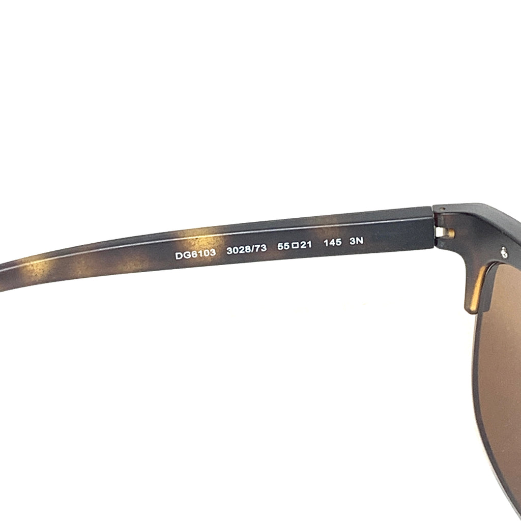 Dolce & Gabbana DG6103 Brown and Black Unisex Sunglasses | Like New |