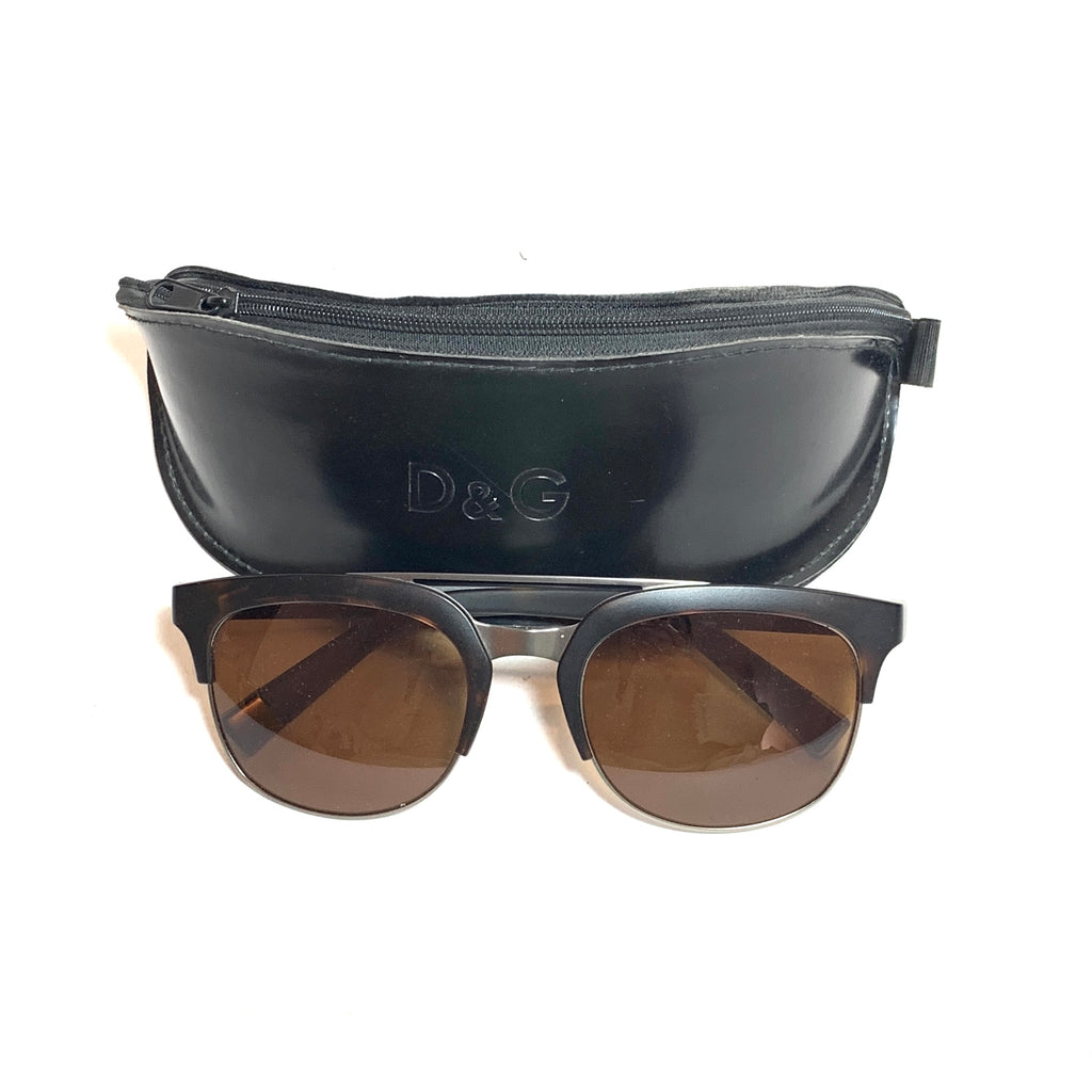Dolce & Gabbana DG6103 Brown and Black Unisex Sunglasses | Like New |