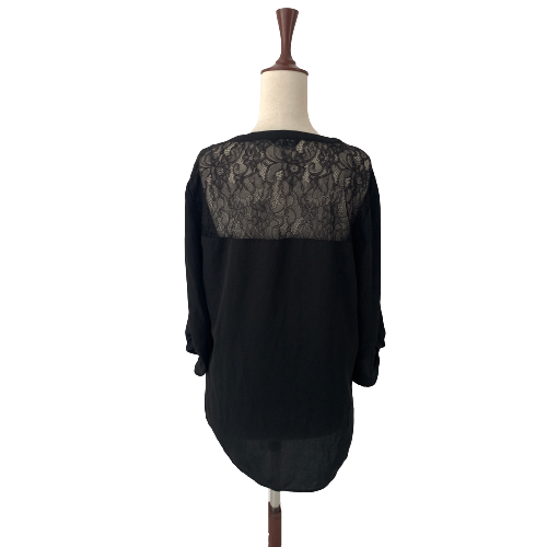 Express Black Net Shirt | Gently Used |