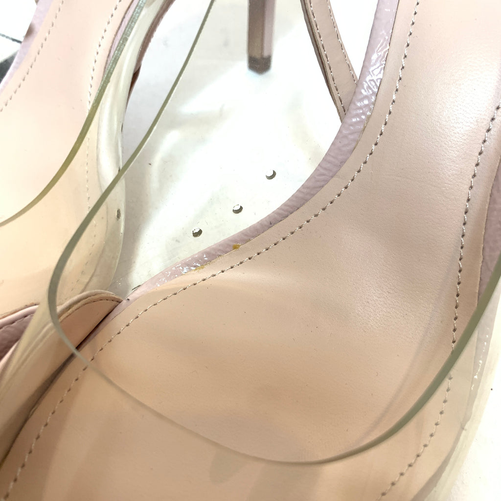 Mango Pink Pointed Vinyl Pumps | Brand New |