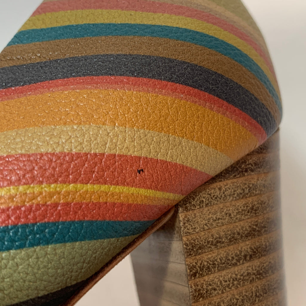 Paul Smith 'Thilo Swirl' Striped Leather Pumps | Pre Loved |
