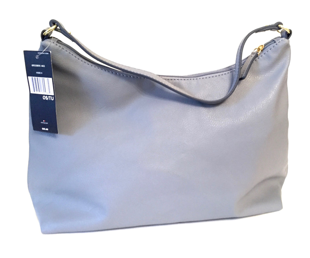 Tommy Hilfiger Blue/ Grey Leather Hobo Bag | Brand New | - Secret Stash