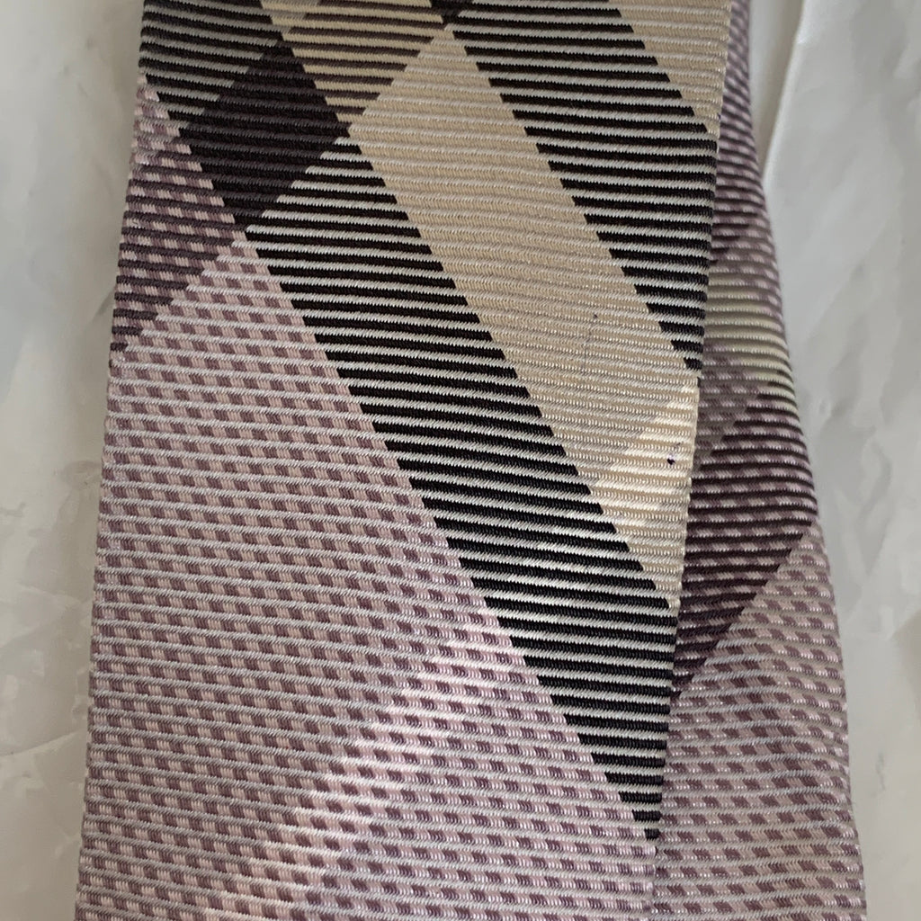Burberry Purple Checked Silk Tie | Gently Used |