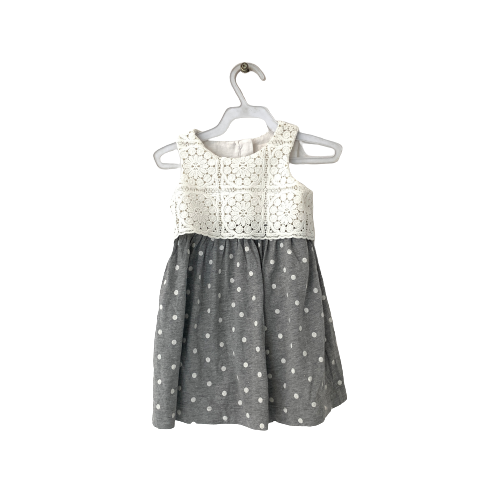 GAP Lace and Grey Polka Dot Dress | Brand New |