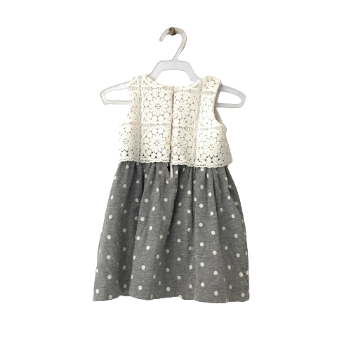GAP Lace and Grey Polka Dot Dress | Brand New |