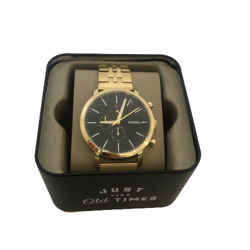 Fossil black and gold clearance