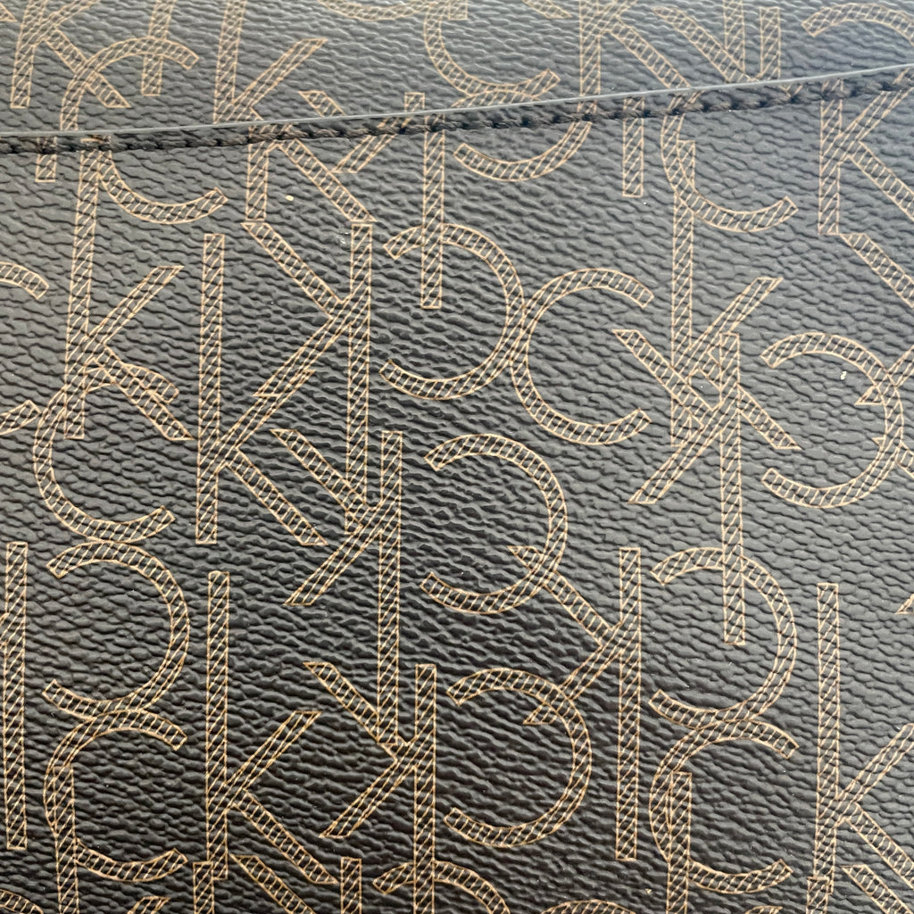 Calvin Klein Brown Monogram Satchel | Like New |