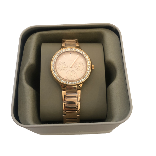 Fossil Gold Rhinestone 'BQ3706' Watch | Brand New |