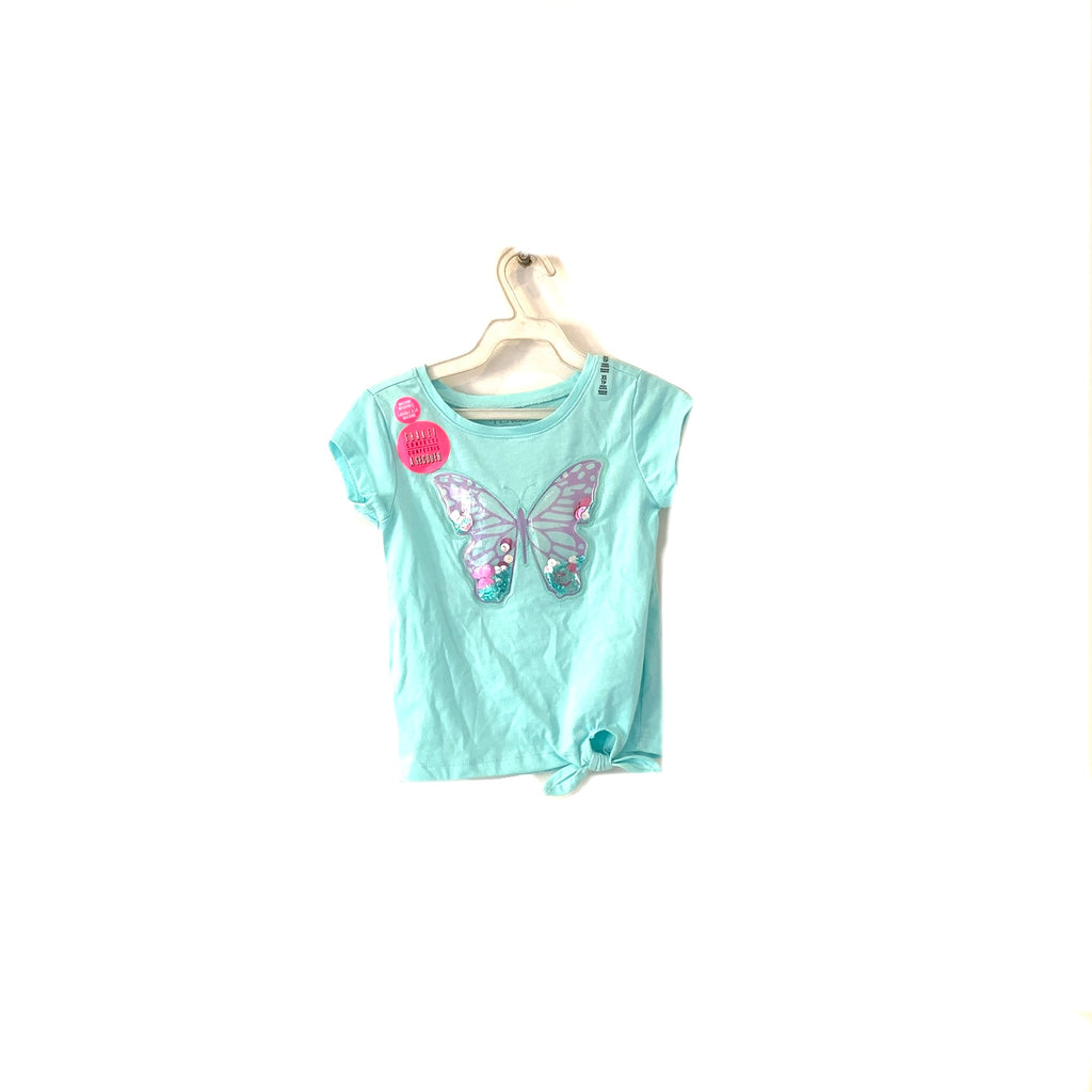 The Children's Place Turquoise Butterfly Confetti T-Shirt | Brand New |