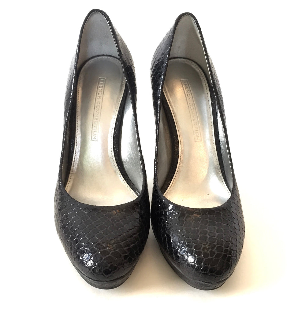 French Connection Black Leather Pumps | Gently Used | - Secret Stash