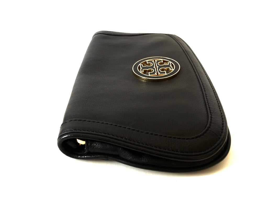 Tory Burch Black Leather 'REVA' Cross Body Bag | Gently Used | - Secret Stash