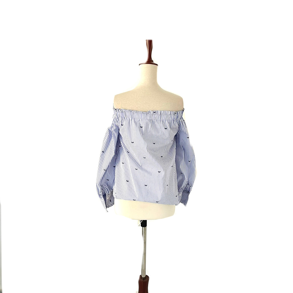 New Look Striped Off-Shoulder Top | Gently Used |