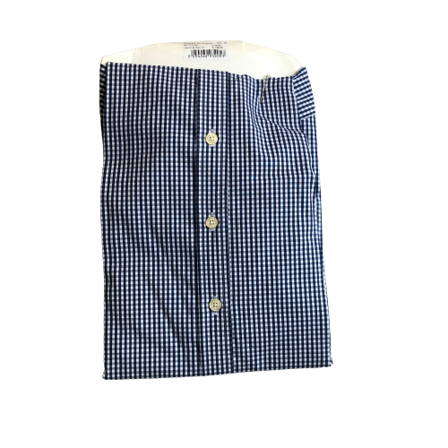 Hawes & Curtis Blue and White Small Checks Slim Fit Collared Shirt | Brand New |