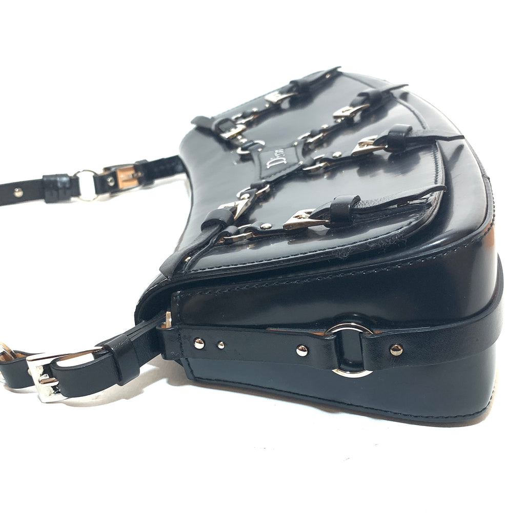 Dior Black Leather Bondage Shoulder Bag | Gently Used |