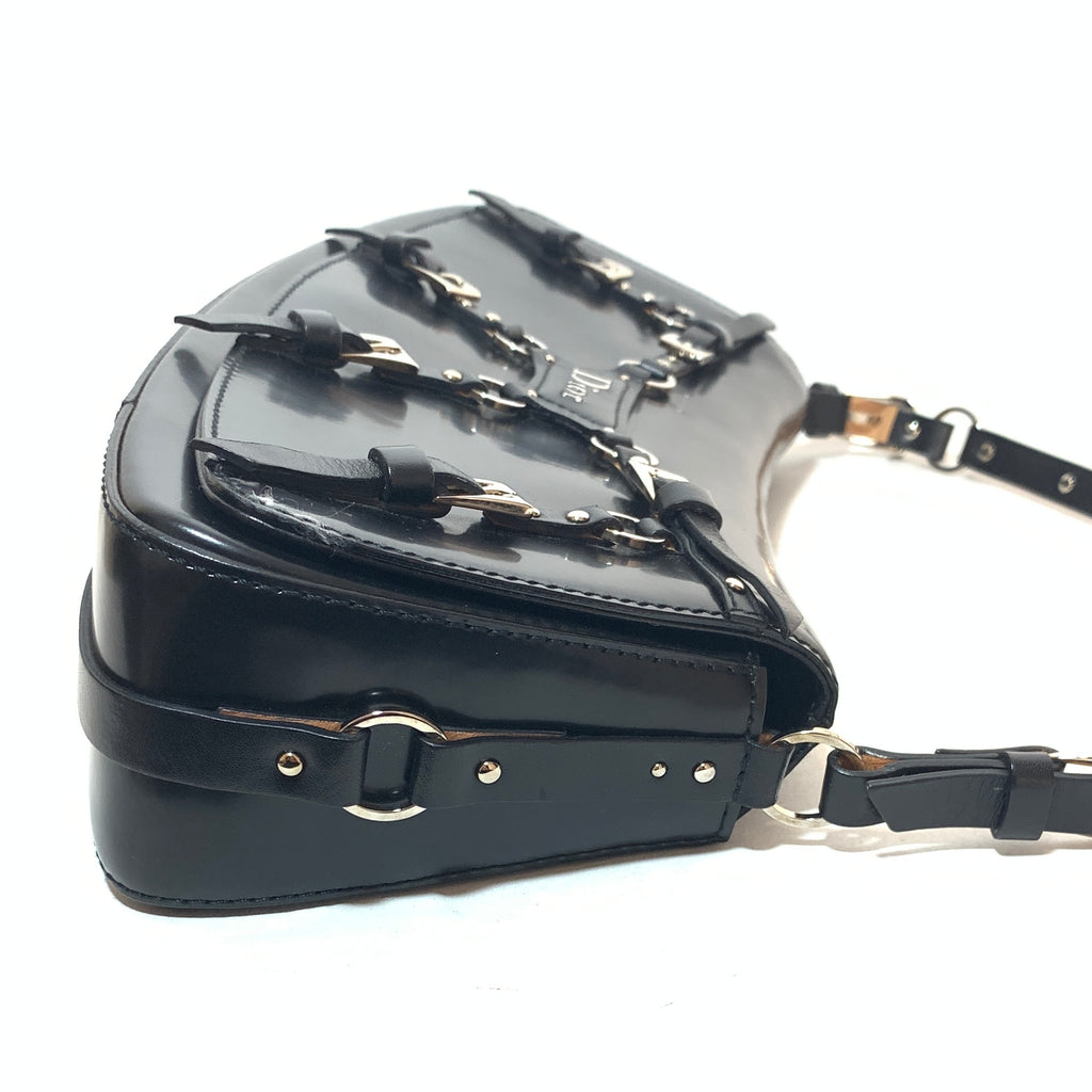 Dior Black Leather Bondage Shoulder Bag | Gently Used |
