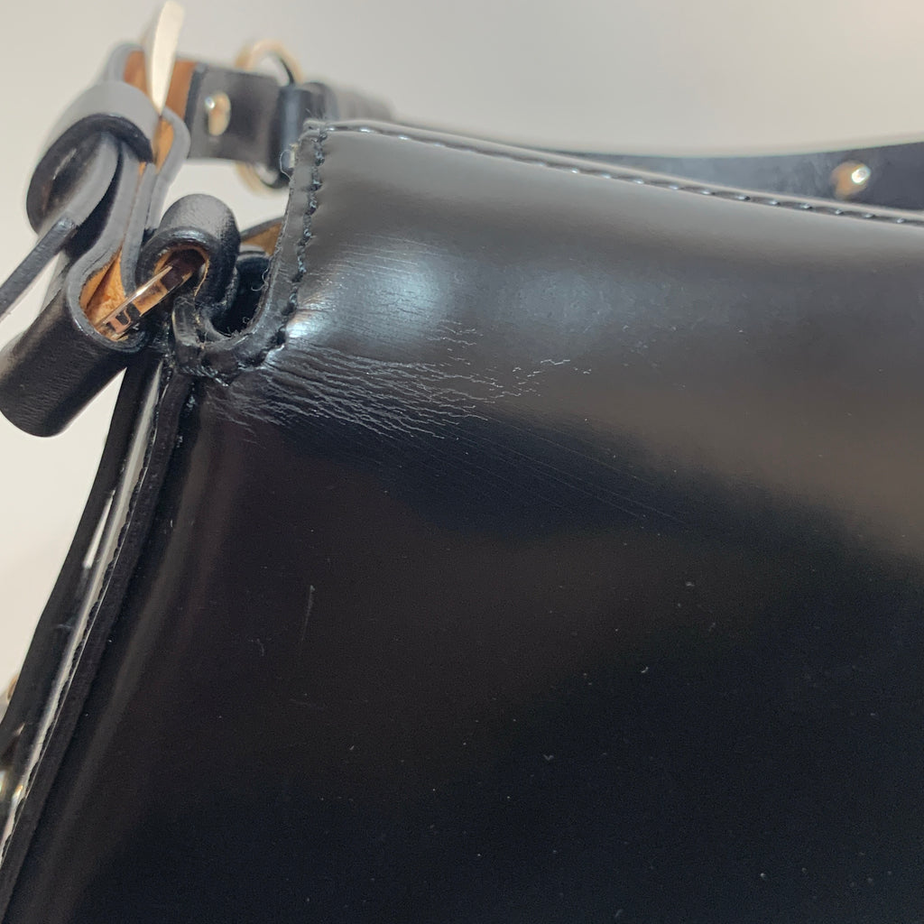 Dior Black Leather Bondage Shoulder Bag | Gently Used |