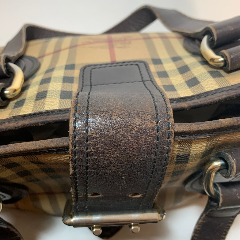 Burberry Haymarket Check Canvas Tote | Pre Loved |