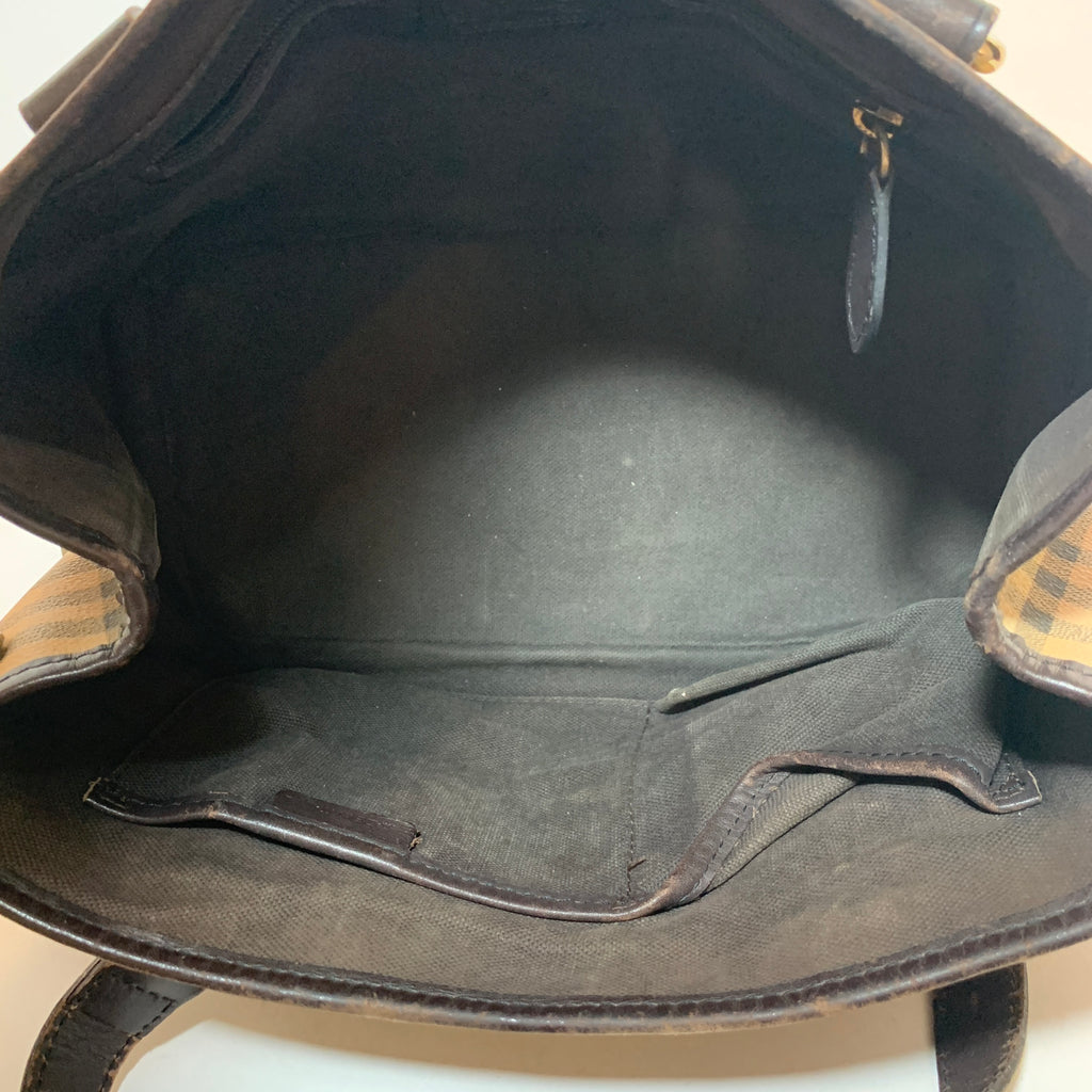 Burberry Haymarket Check Canvas Tote | Pre Loved |