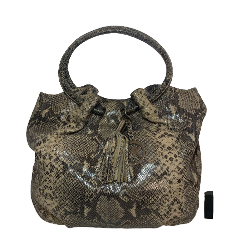Michael Kors Grey Snakeskin Print Shoulder Bag | Pre Loved |