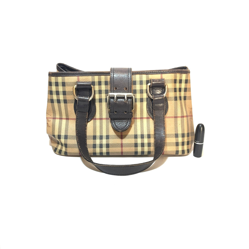 Burberry Haymarket Check Canvas Tote | Pre Loved |